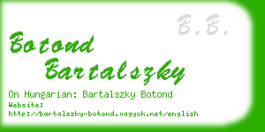 botond bartalszky business card